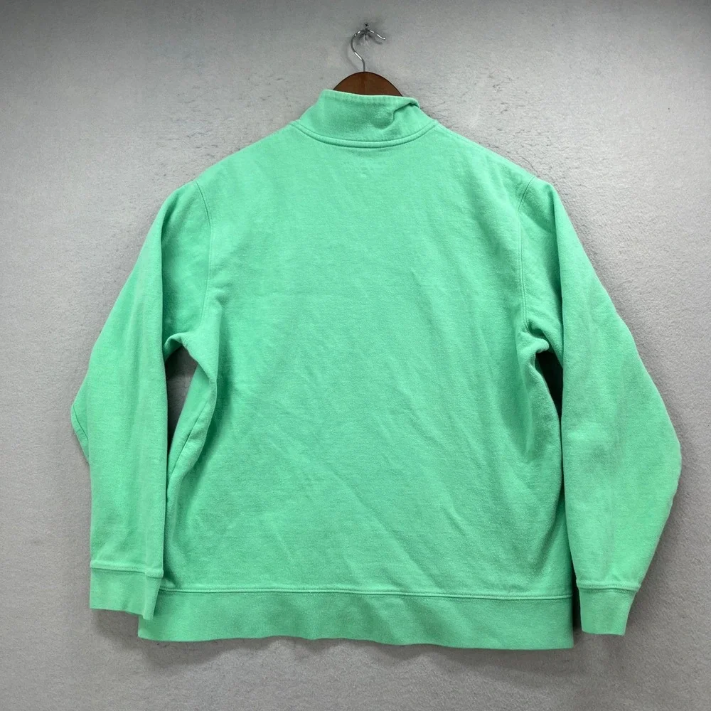 Vineyard Vines Pullover Mens Medium Green Quarter Zip Whale Golf Preppy Coastal